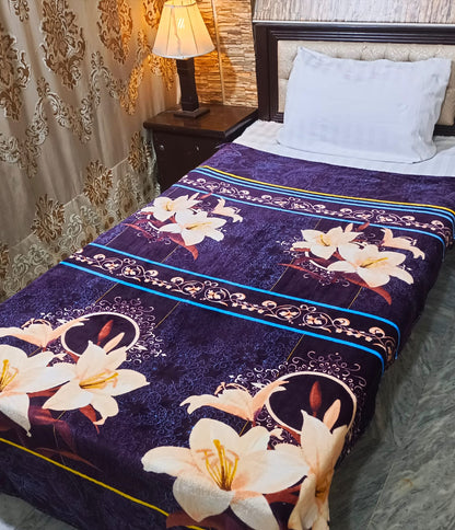 Premium Single Bed AC Blanket Combo: Soft Fleece Fabric, Elegant Design, Easy Wash, Zipper Bag - Guaranteed Color Retention